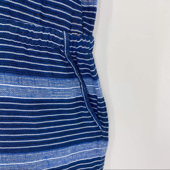Lou & Grey Baja Romper Large blue white stripe terry lounge comfy shorts jumper - Picture 7 of 15